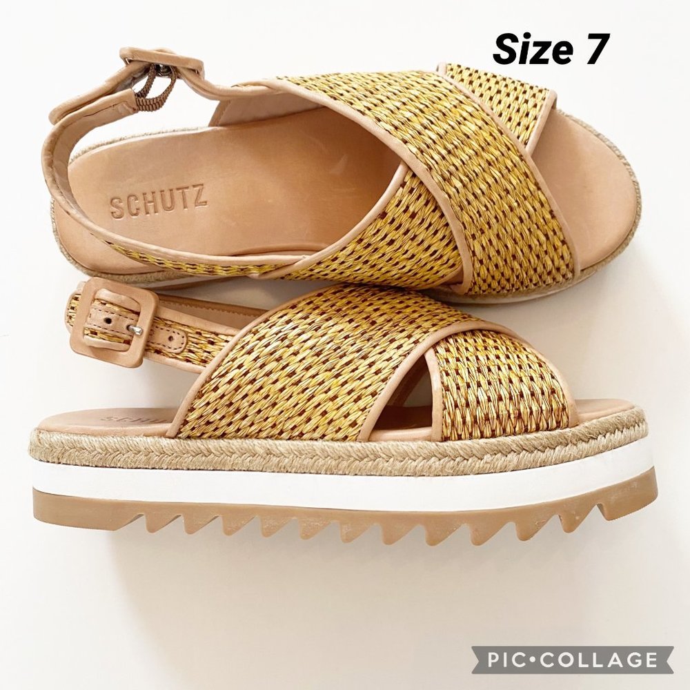 Schutz Woven Platform Espadrille - Picture 11 of 16